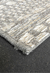 Brighton Grey Textured Flatweave Indoor Outdoor Rug - Pendle Village Furniture
